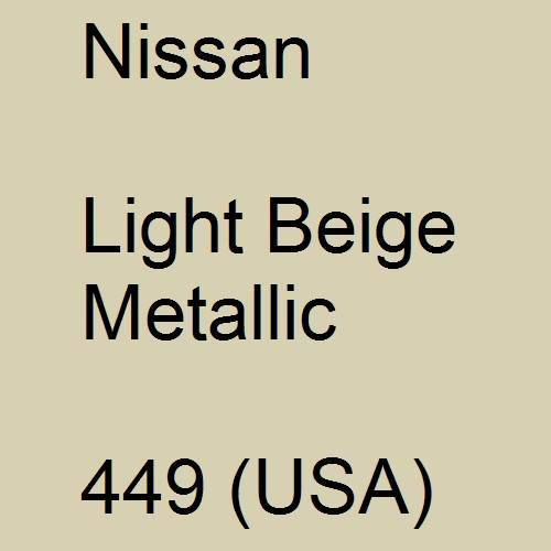 Nissan, Light Beige Metallic, 449 (USA).